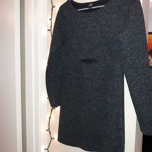 Grey sweater dress